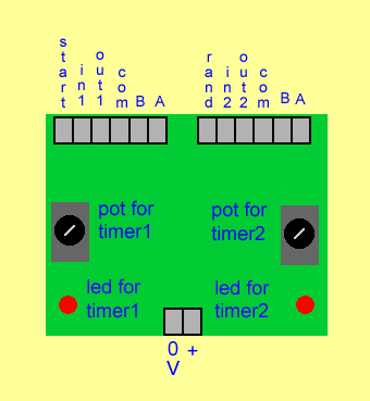 dual timer board terminal arrangement note rand for random timing
